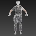 Man Police Modern Figure Game Role Game Character 3d model