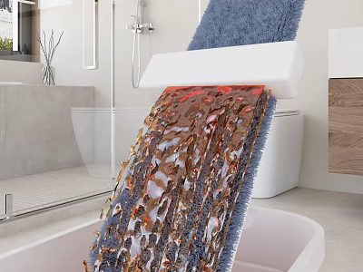 Daily Washing Tool For Efficient Bathroom Cleaning In Modern Space 3d model