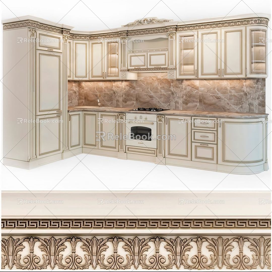 American kitchen cabinet 3d model