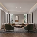 Elegant Luxury Modern Living Room Interior With Sofa Coffee Table Bookshelf And Chandelier