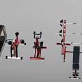 Fitness Exercise Equipment for Home Gym with Treadmill Bike Barbell Rack and Bench
