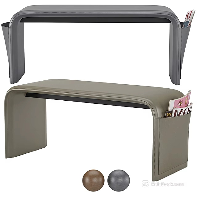 Gray Modern Lounge Chair With Side Storage Pockets And Comfortable Design 3d model 