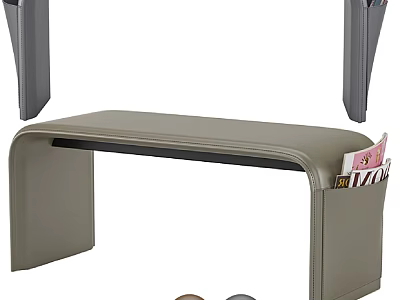 Gray Modern Lounge Chair With Side Storage Pockets And Comfortable Design 3d model