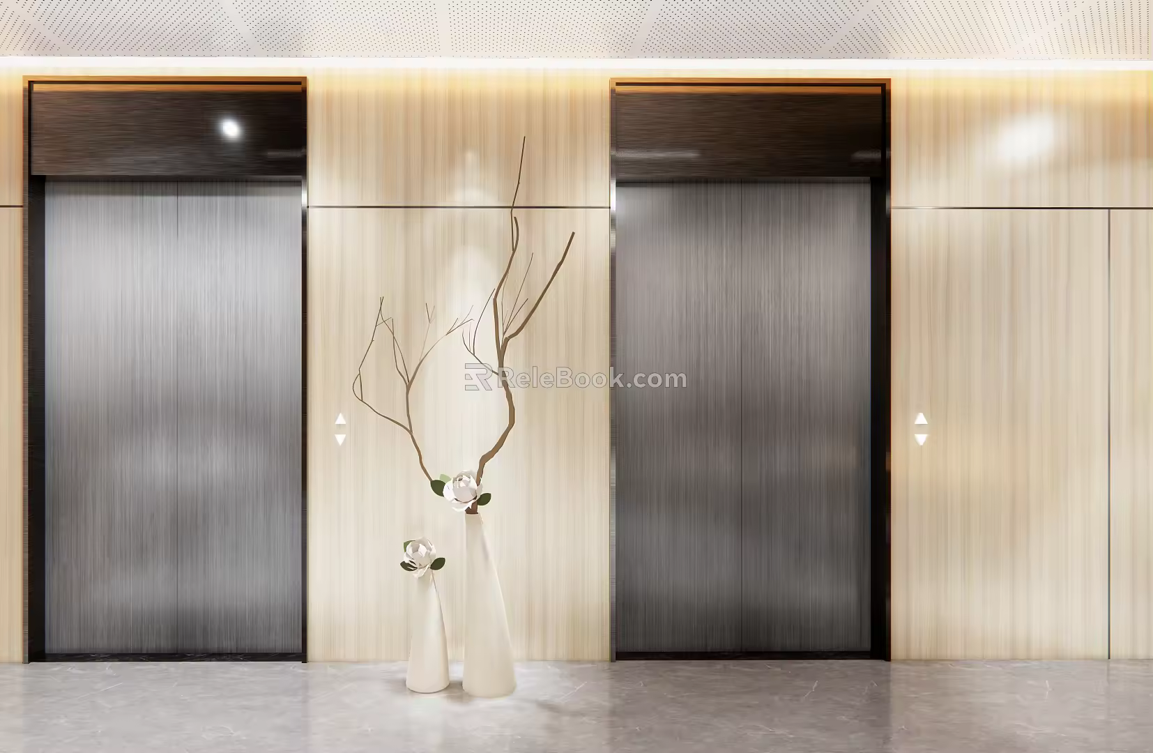 Modern Elevator Hall Elevator Reading Bar 3d model