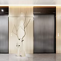 Modern Elevator Hall Elevator Reading Bar 3d model