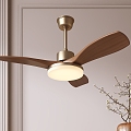 Middle style fan lamp 3d model