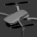 Sleek Gray Four Rotor Drone with Built in Camera and Compact Design