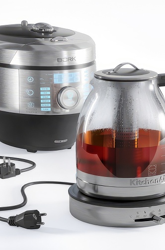 Electric rice cooker glass health pot electric tea stove 3d model