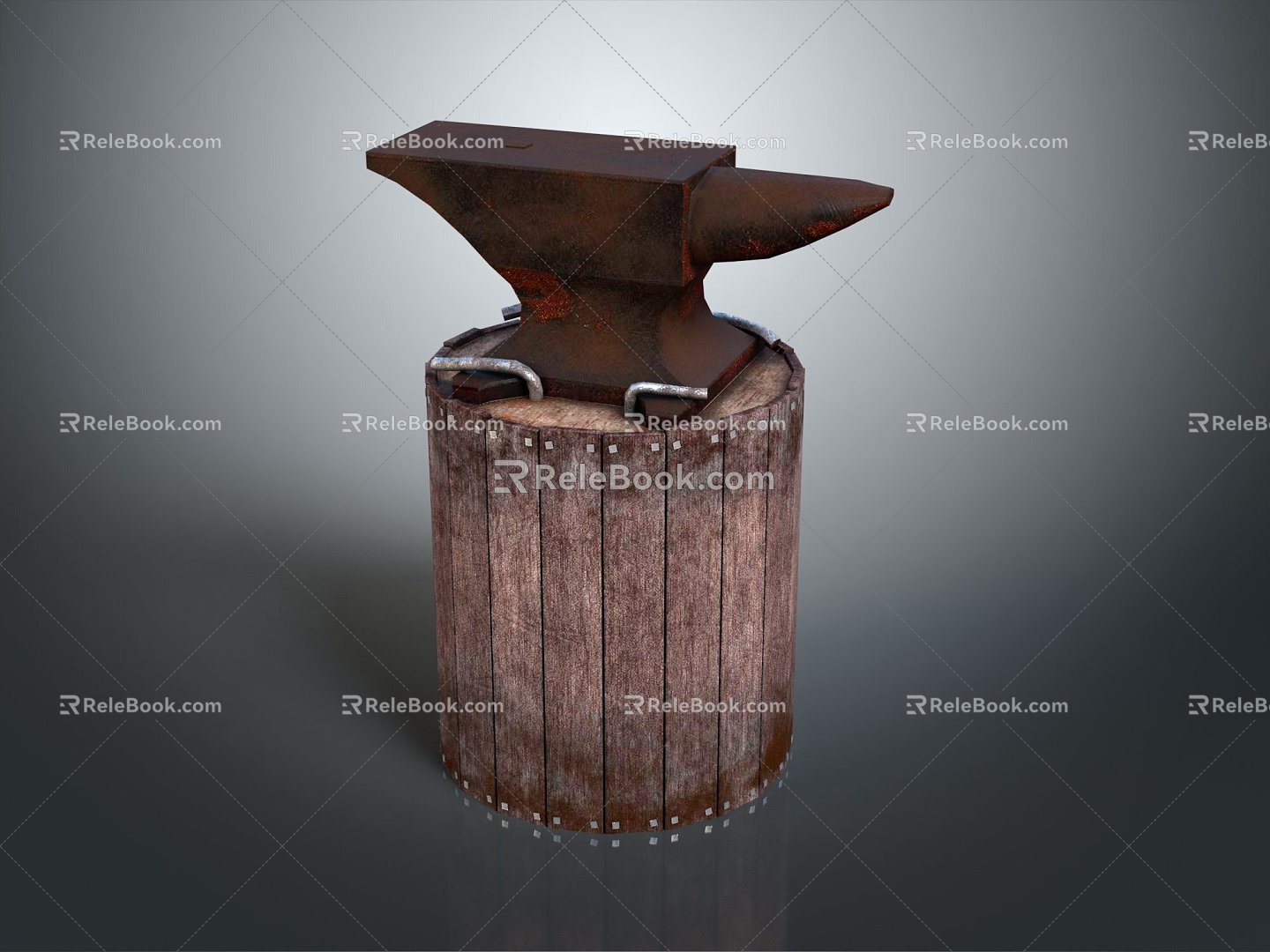 Anvil forging hammer iron 3d model