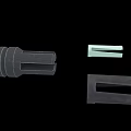 Tactical Weapon Components Design Featuring Barrel Magazine And Metal Parts