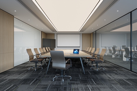 Modern Meeting Room Meeting Table and Chair 3d model