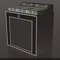 Electronic Audio Equipment With Green Control Panel Display Knobs And Speaker Grill