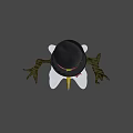 Game Movie Character Snowman With Black Top Hat Red Scarf And Glowing Eyes