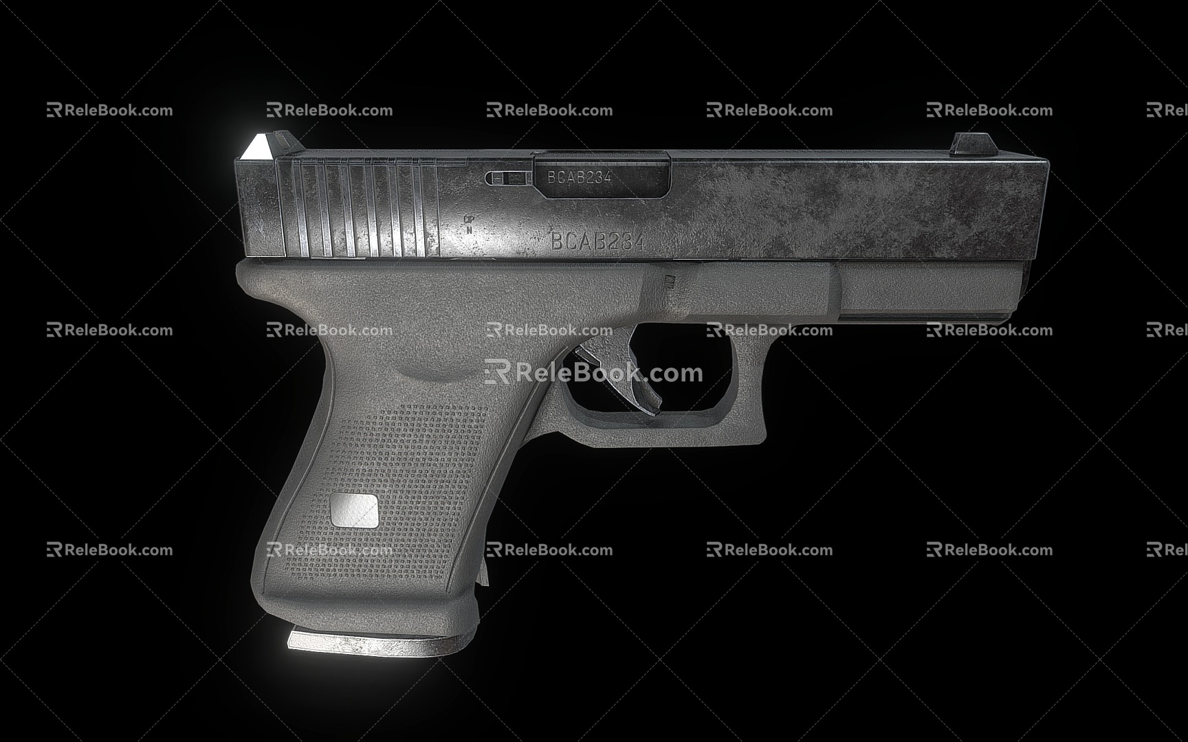 Pistol Glock 19 automatic pistol 3d model