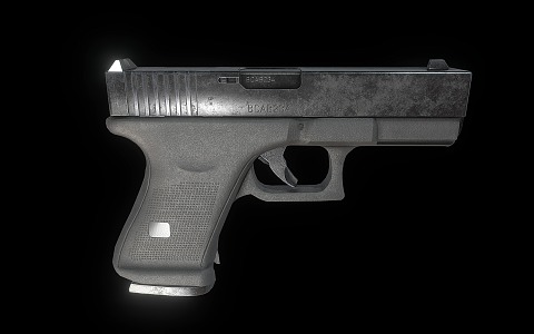 Pistol Glock 19 automatic pistol 3d model