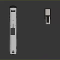 XDS Pistol Silver Black Design with Magazine on Dark Display Background