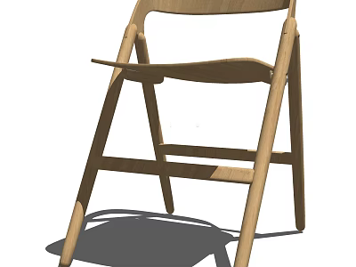 Wooden Leisure Chair with Minimalist Design Sturdy Frame and Comfortable Backrest 3d model