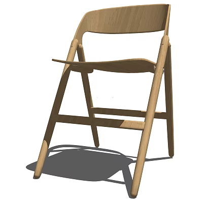 Wooden Leisure Chair with Minimalist Design Sturdy Frame and Comfortable Backrest 3d model