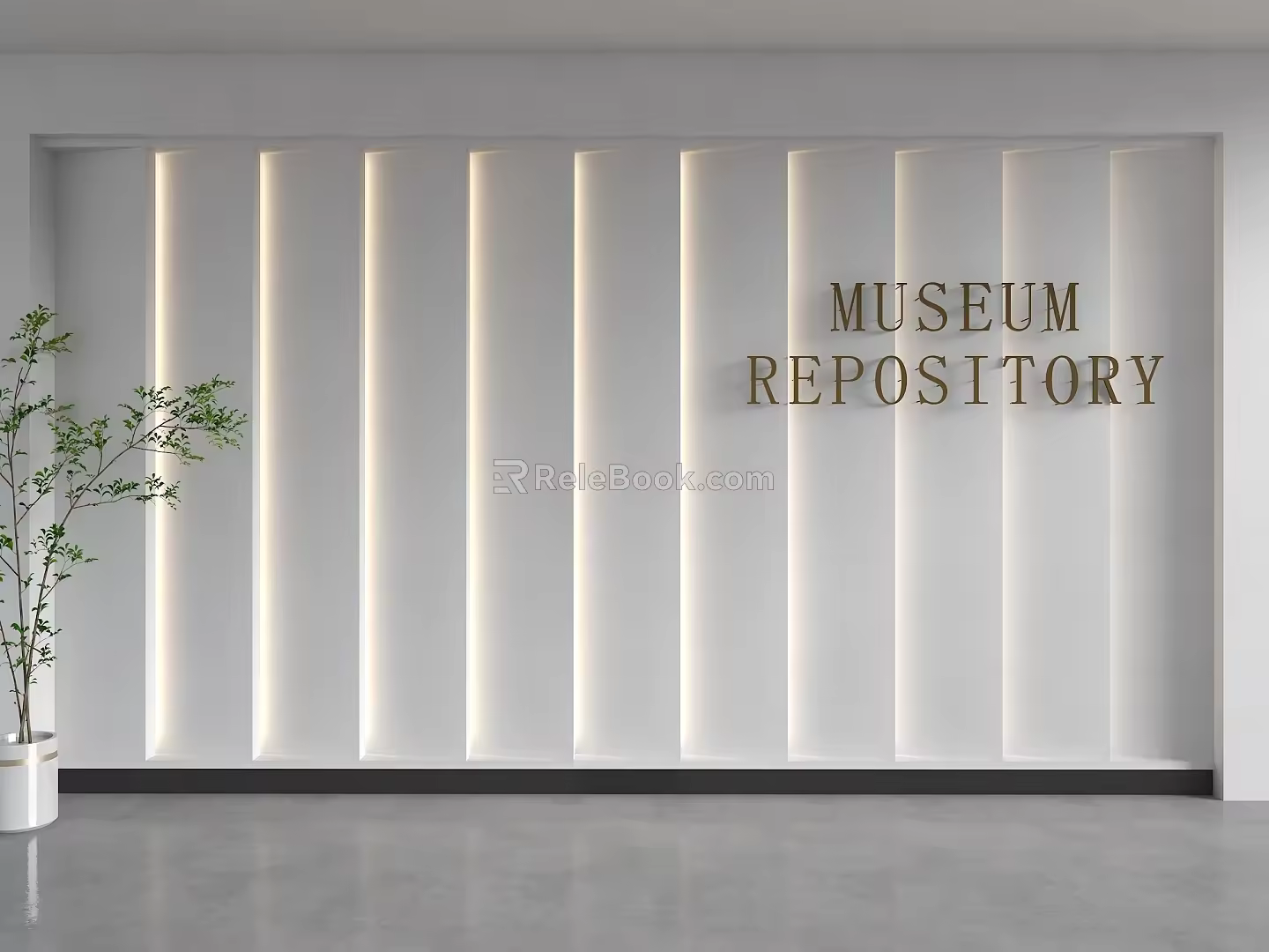Background wall lights with background wall entrance background wall foreground background entrance wall 3d model