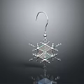 Snowflake Shaped Silver Earrings With Delicate Geometric Design For Women's Fashion