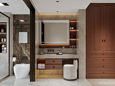 Chinese style home bathroom model