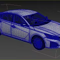 Modern White Sedan With Sleek Design Black Wheels And Front Grille On Urban Road