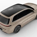 Modern Beige SUV Car With Sleek Body Design And Black Alloy Wheels