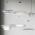 Modern Pendant Chandeliers With Diverse Creative Shapes And White Hanging Designs