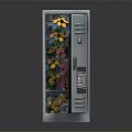 Modern White Entryway Side Cabinet With Open Door And Colorful Flowers Storage Design
