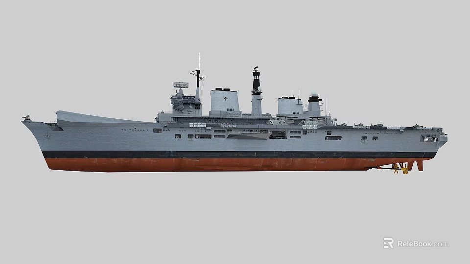 Modern Naval Warship With Upper Deck Radar Systems And Grey Hull Design 3d model