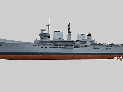 Modern Naval Warship With Upper Deck Radar Systems And Grey Hull Design 3d model