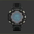 Black Digital Sports Watch With Protection Function And Durable Strap Design 3d model