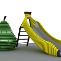 Banana Slide Pear Rest Paradise Supporting Equipment 3d model