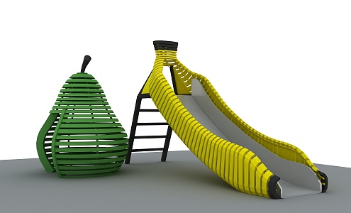 Banana Slide Pear Rest Paradise Supporting Equipment 3d model