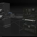 Industrial Equipment Featuring Control Panels Gauges Instrumentation Mechanical Units And Metal Frames