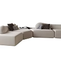 Modern Curved Sofa Multiplayer Sofa 3d model