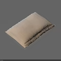 White Square Decorative Pillow With Soft Texture On Light Blue Background 3d model
