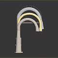 Modern Kitchen Furniture With Various Style Faucets In Gold Silver And Chrome