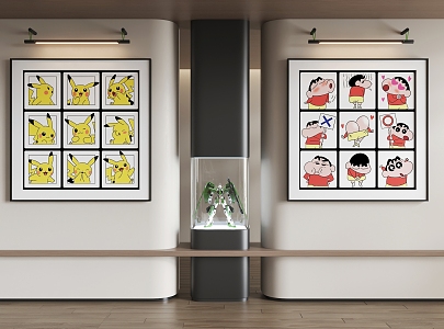 Cartoon Hanging Painting Cartoon Hanging Painting Children's Painting 3d model