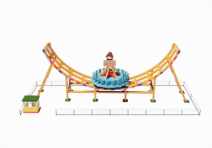 Modern Amusement Equipment Playground Equipment Shenzhou UFO Playground Facilities 3d model