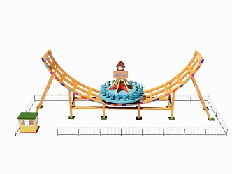 Modern Amusement Equipment Playground Equipment Shenzhou UFO Playground Facilities 3d model