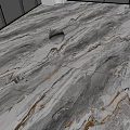 Glossy Marble Tile Flooring In Spacious Bright Room 3d model