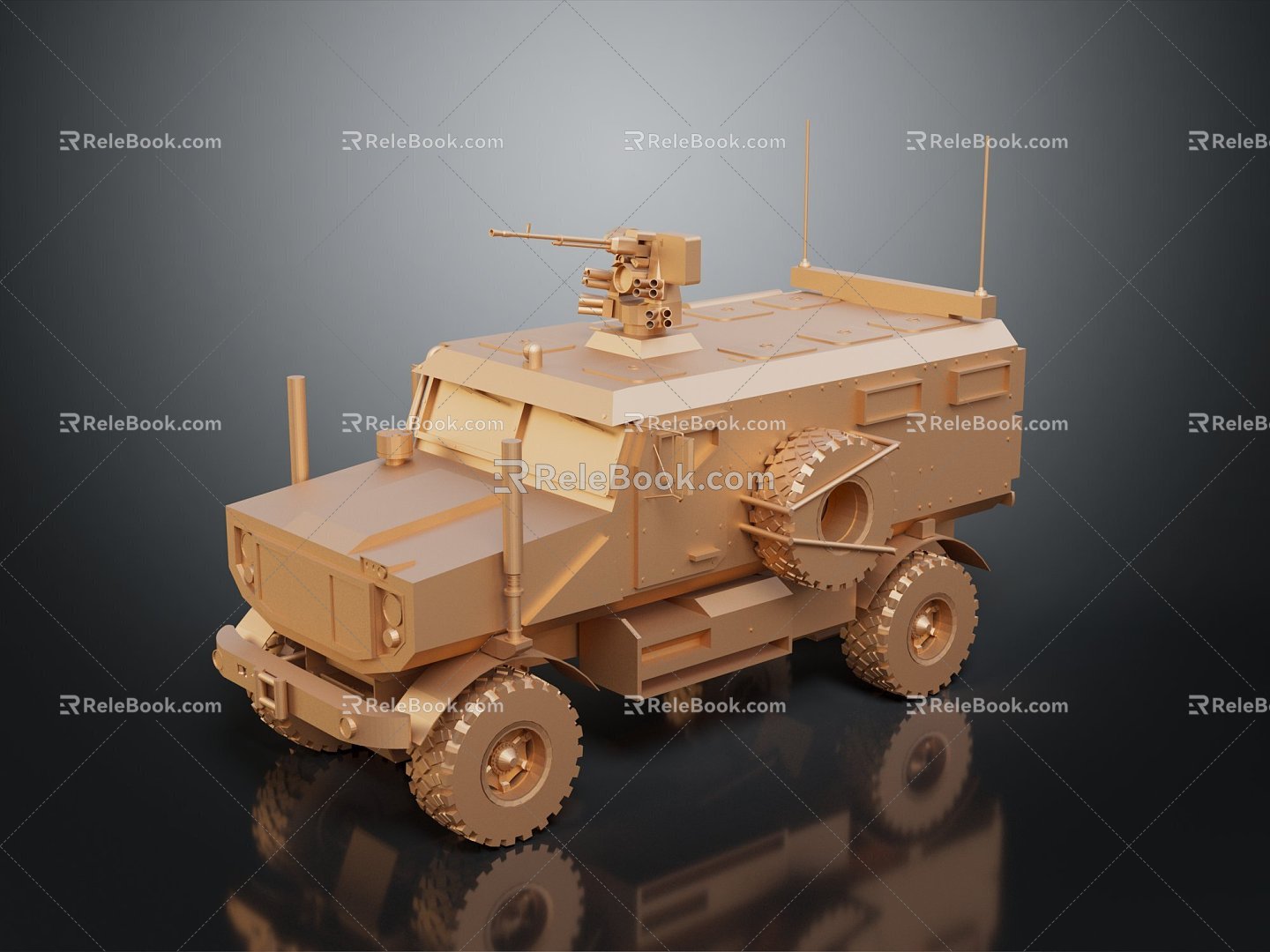 Modern Bulletproof Car Armed Car Armed Bulletproof Car Military Jeep 3d model