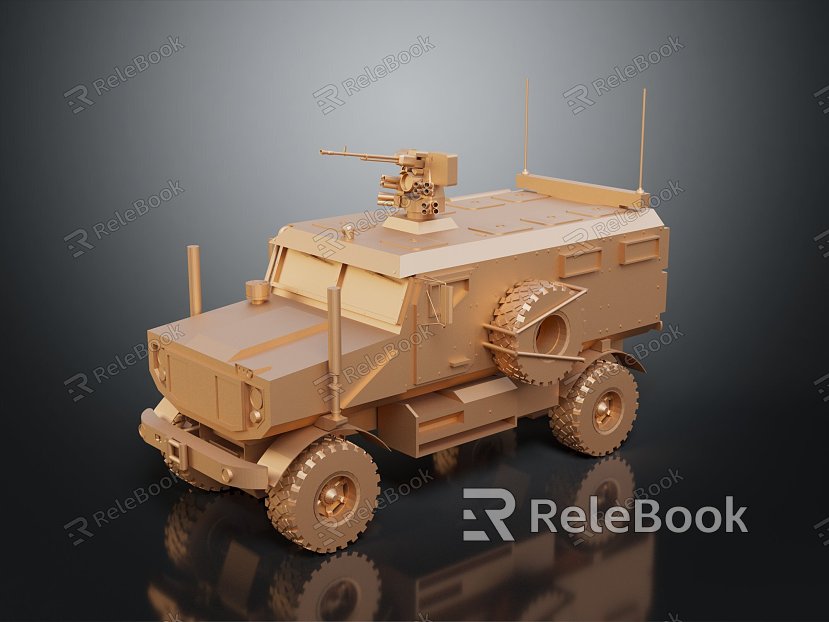 Modern Bulletproof Car Armed Car Armed Bulletproof Car Military Jeep model