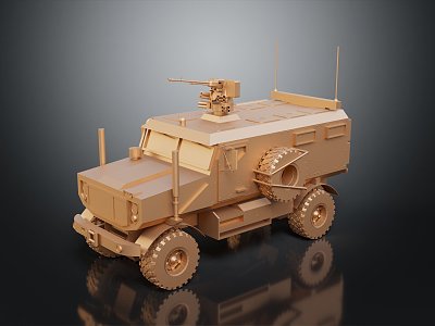 Modern Bulletproof Car Armed Car Armed Bulletproof Car Military Jeep 3d model