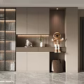 Modern Minimalist Shoe Cabinet Design With Open Shelves LED Lighting And Storage Compartments