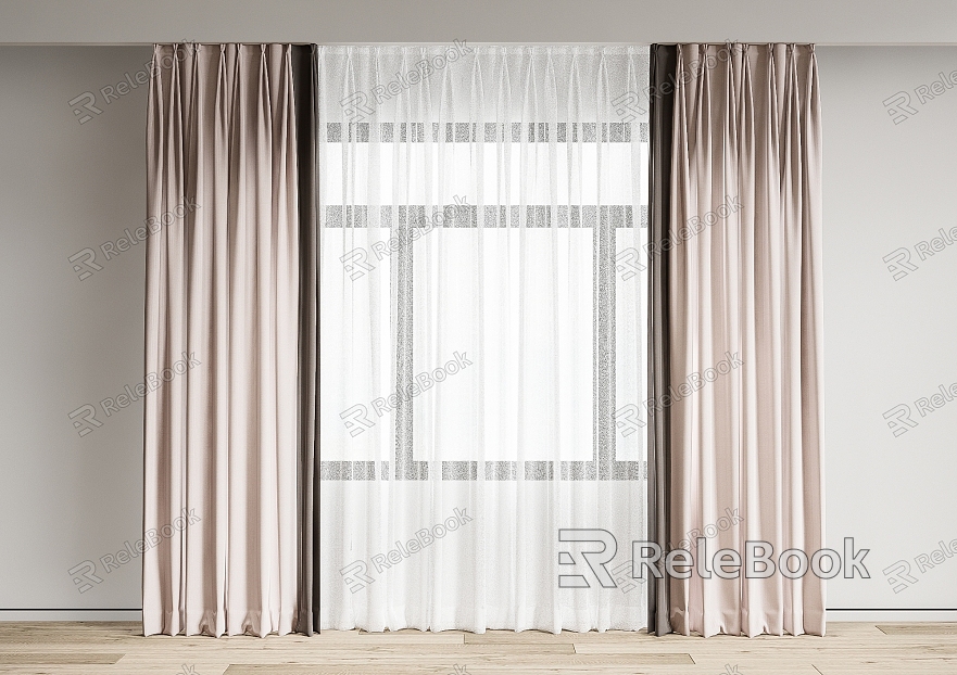 modern curtain fabric curtain gauze curtain fabric curtain model