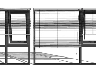 Modern venetian blinds aluminum alloy window blinds combination 3d model