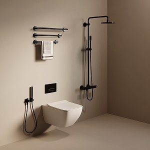 Modern Toilet Towel Rack Shower Bathroom Supplies 3d model