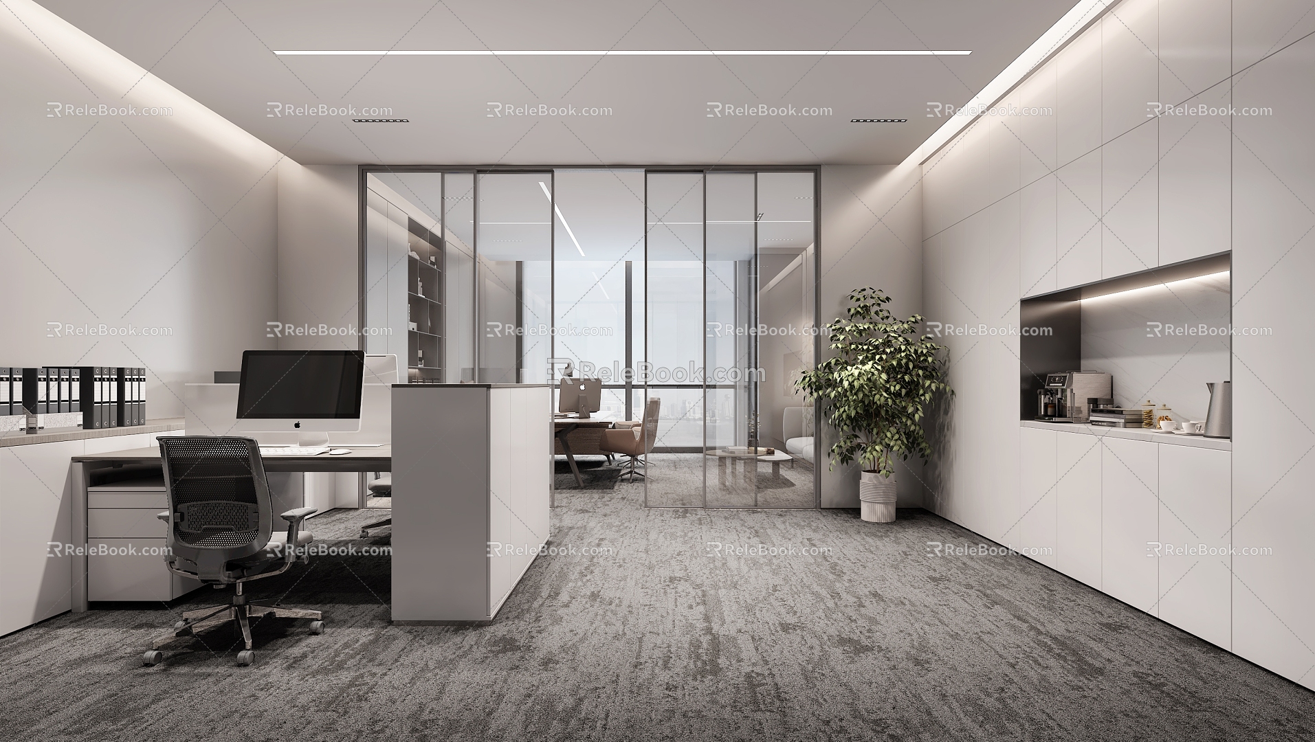 Modern Office Chief Financial Officer's Office 3d model